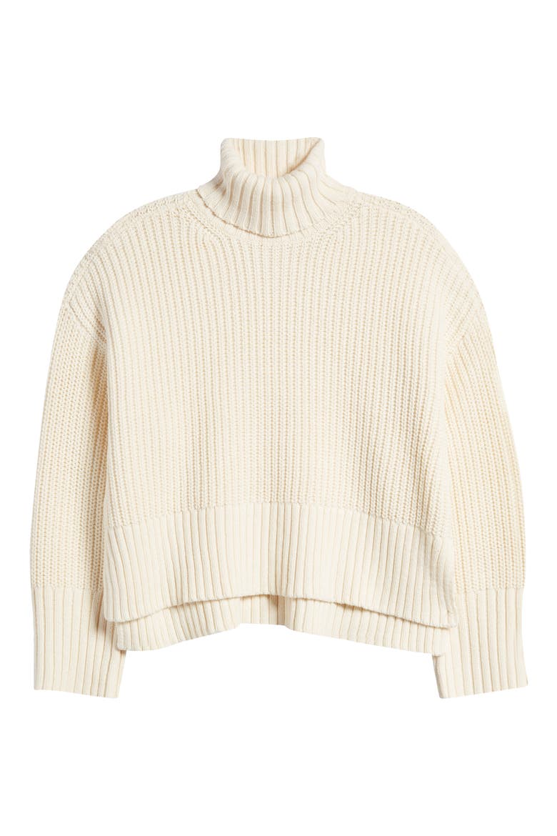 Wide Rib Turtleneck Sweater, Alternate, color, ANTIQUE CREAM