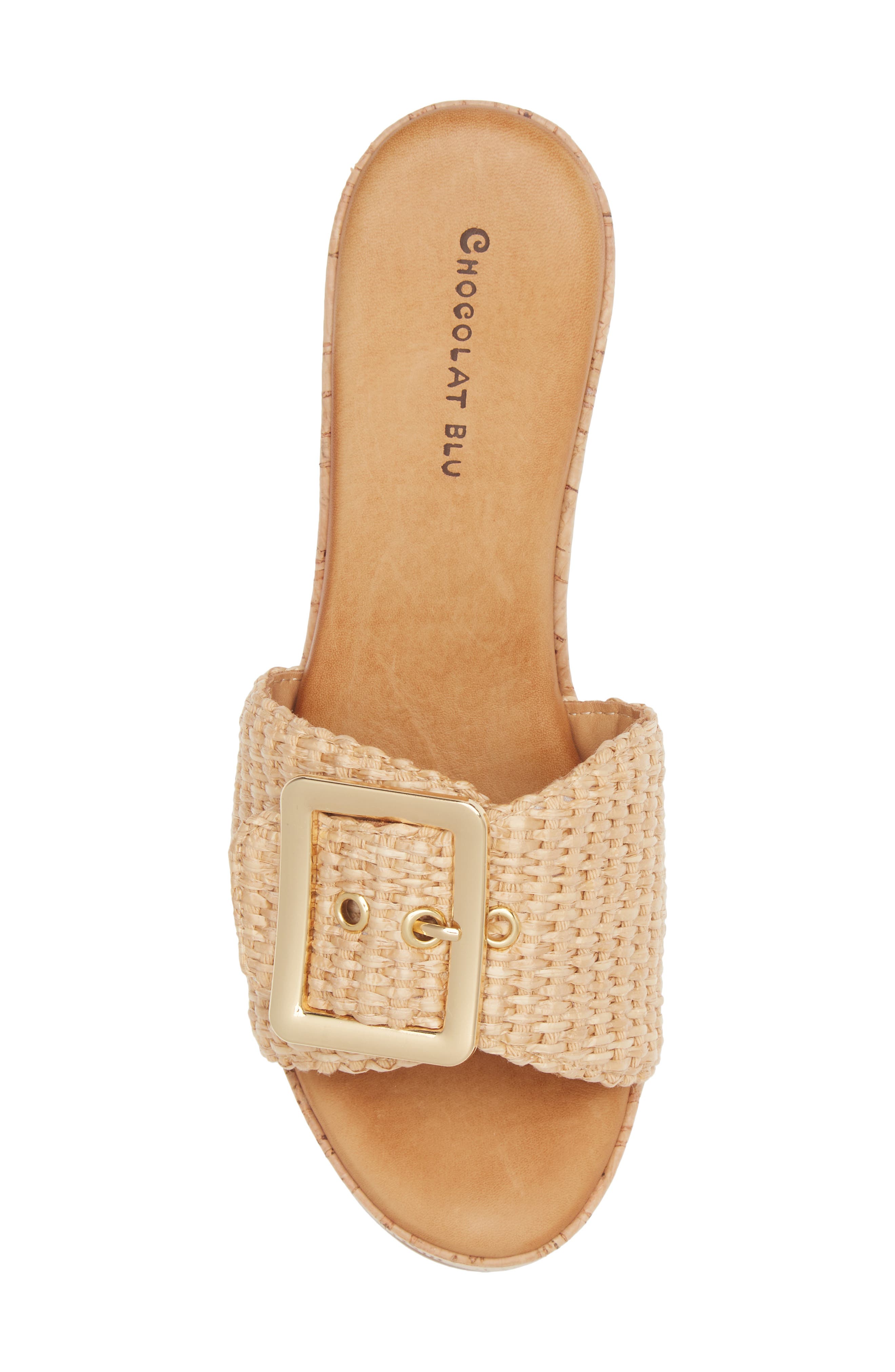 Gani Platform Slide Sandal, Alternate, color, NATURAL RAFFIA
