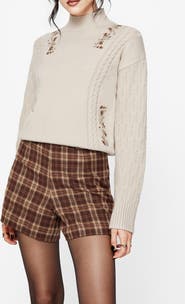 Disturbia Enya Acorn Cable Knit Sweater