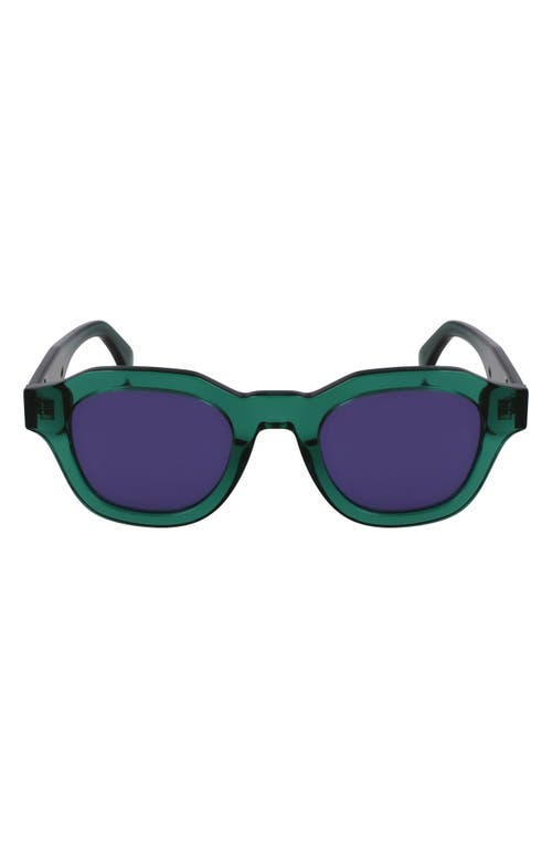 Paul Smith Lyford 48mm Small Modified Rectangular Sunglasses In Transparent Green