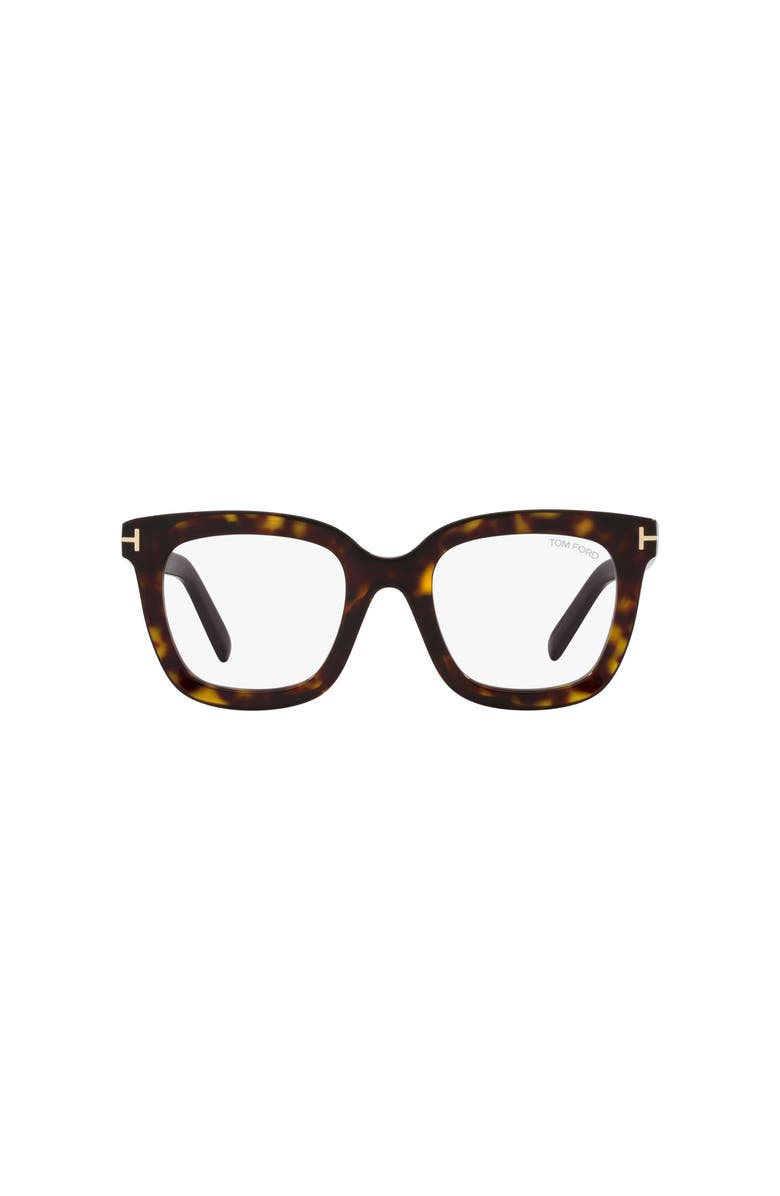 TOM FORD 51mm Square optical glasses, Alternate, color, Tortoise