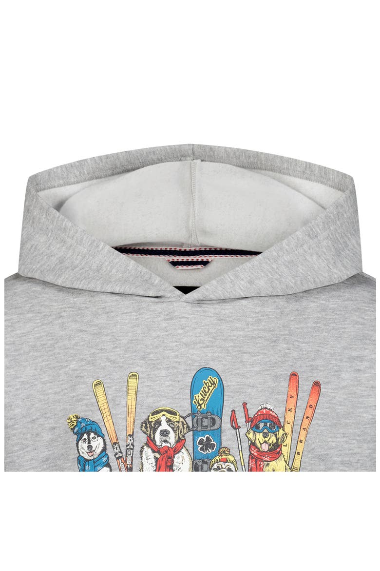 Kids' Snow Dogs Graphic Hoodie, Alternate, color, GREY HEATHER