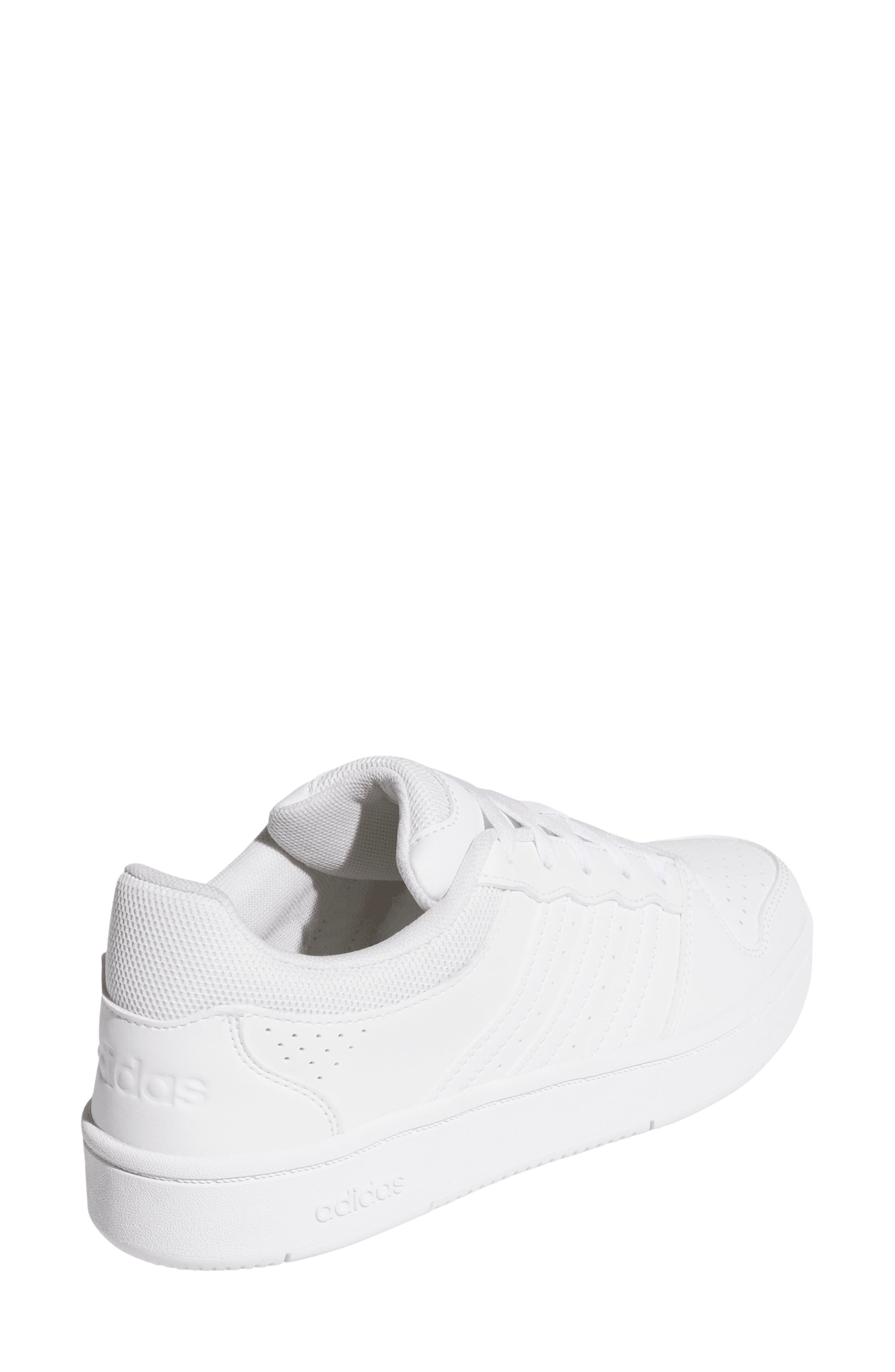 Hoops Classic Low Top Sneaker, Alternate, color, WHITE/ WHITE/ CORE BLACK