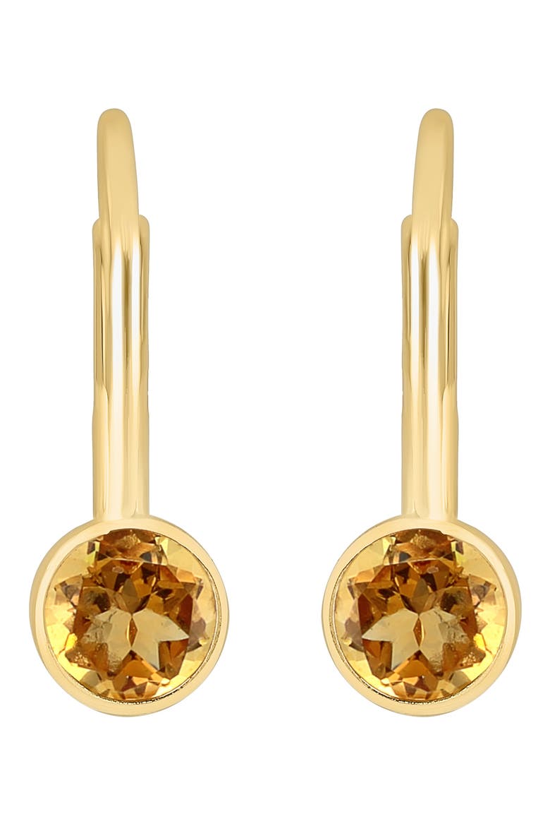 Stone Lever Back Earrings, Alternate, color, ORANGE