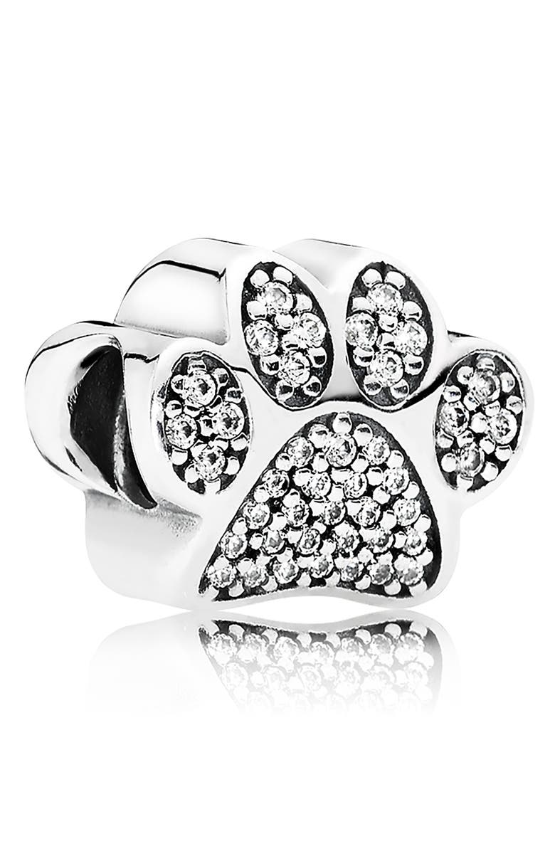 PANDORA Paw Prints Charm, Main, color, 
