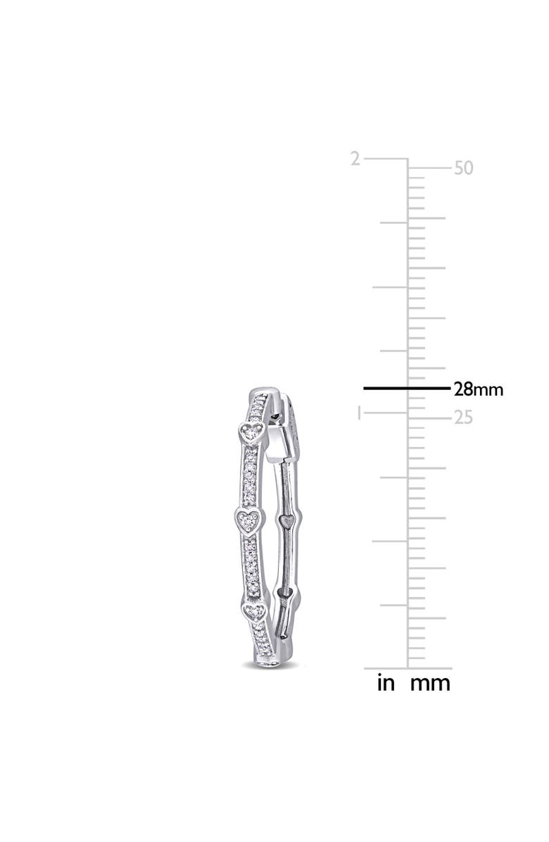 Julianna B. Diamond Heart Station Hoop Earrings 10k, Alternate, color,