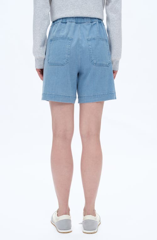 Bayeas High Waist Drawstring Denim Shorts In Blue