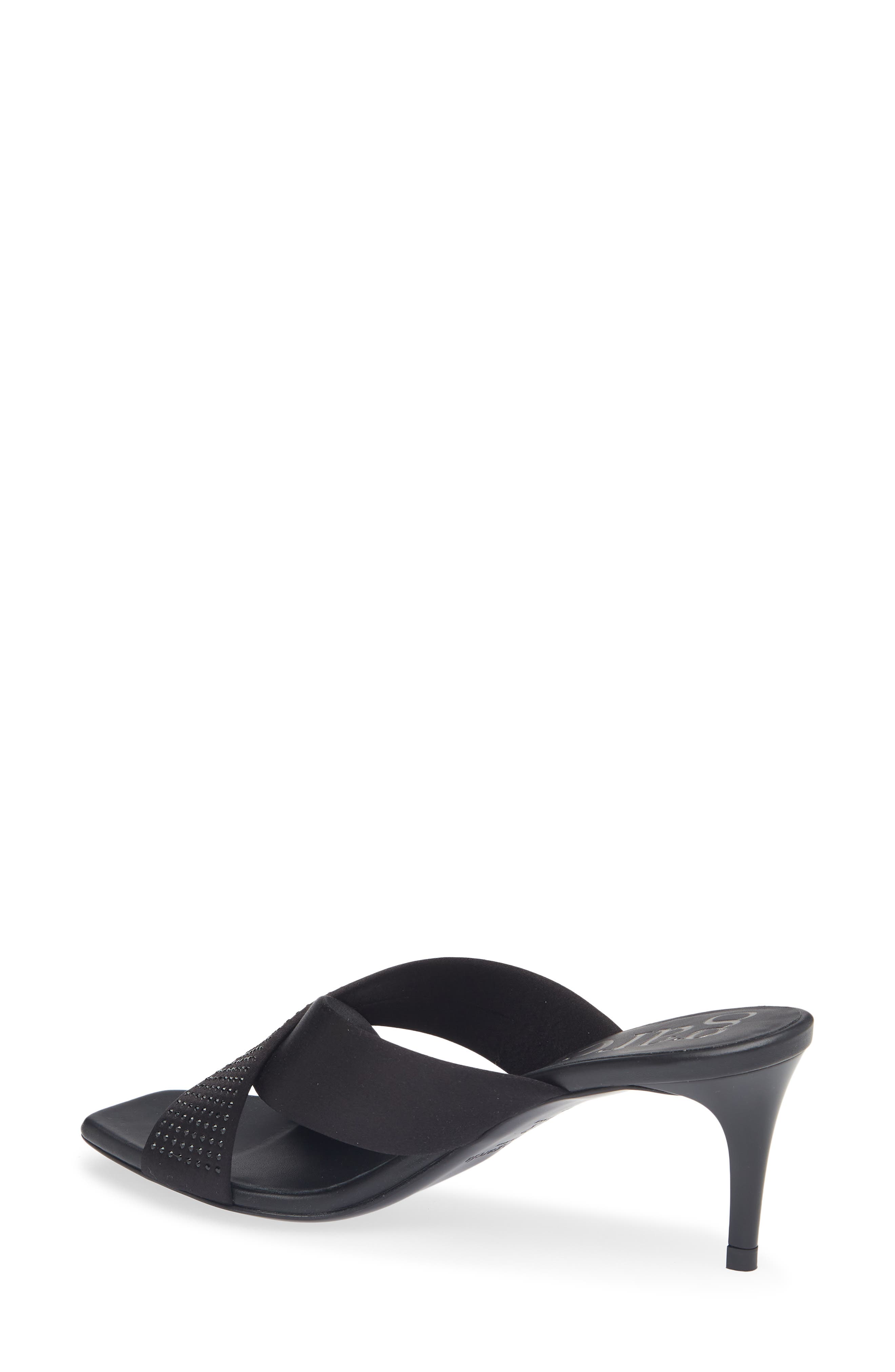 Pedro Garcia Idonna Crystal Studded Sandal, Alternate, color, Black Satin