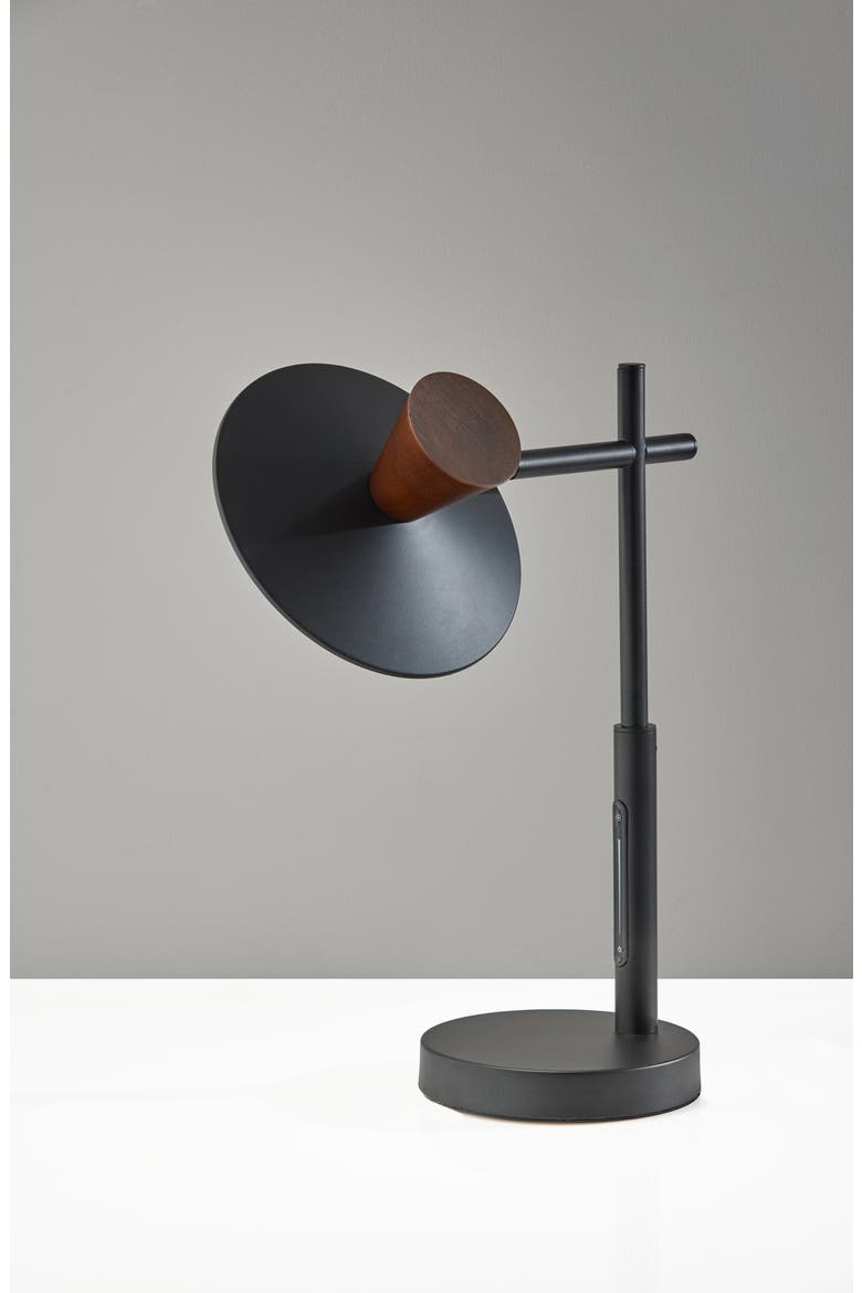 Elmore LED Desk Lamp, Alternate, color, BLACK W. WALNUT WOOD