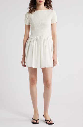 Faithfull the Brand Deboni Smocked Cotton Minidress