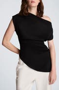 Kenneth Cole Asymmetric Hem One-Shoulder Sweater