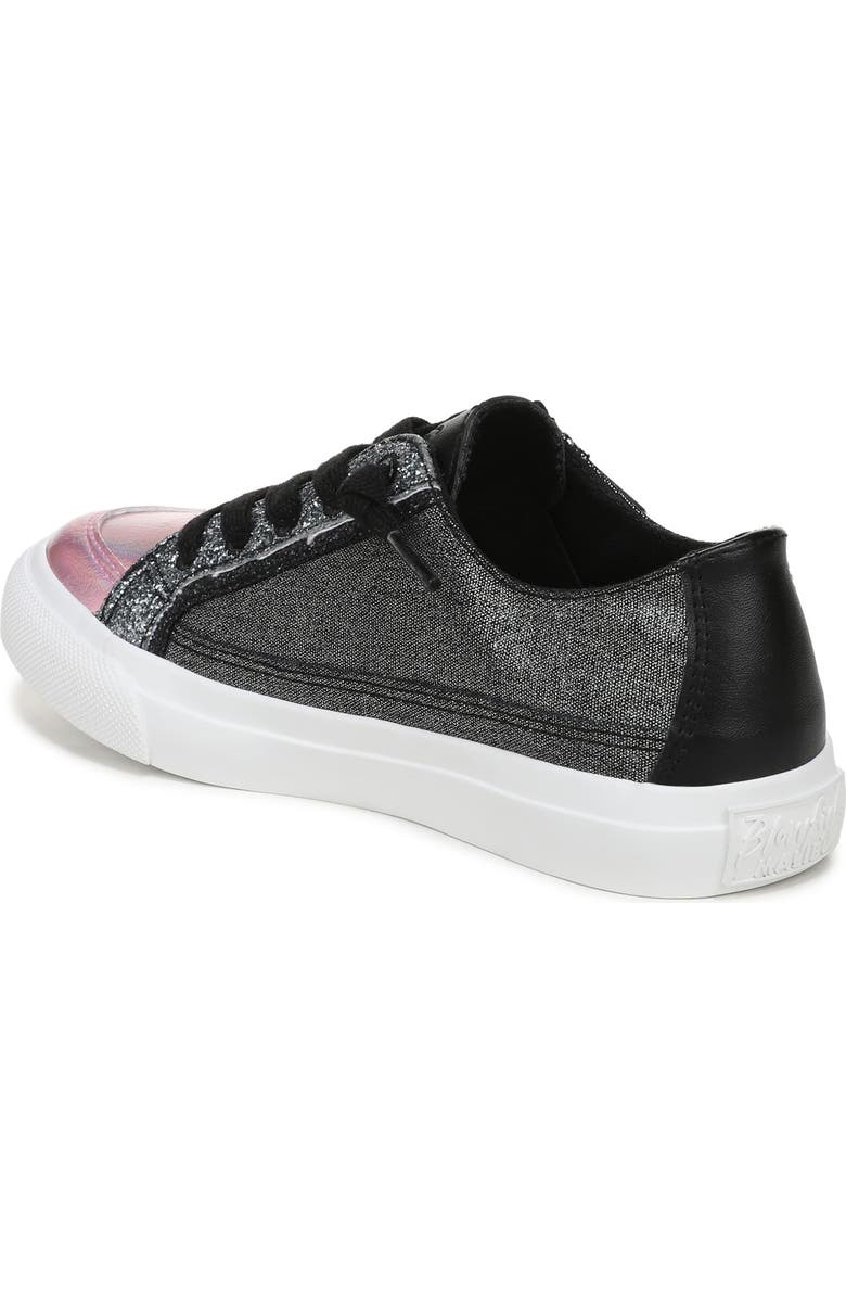 Blowfish Malibu Kids' Pebble Sneaker, Alternate, color, Black / Pink Faux Leather