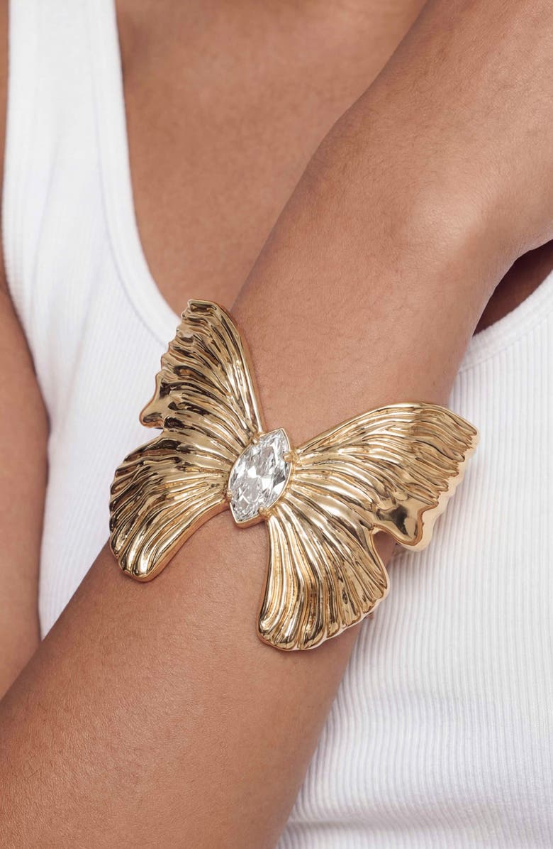 Ettika Fluttering Glow Cuff Bracelet, Alternate, color, 