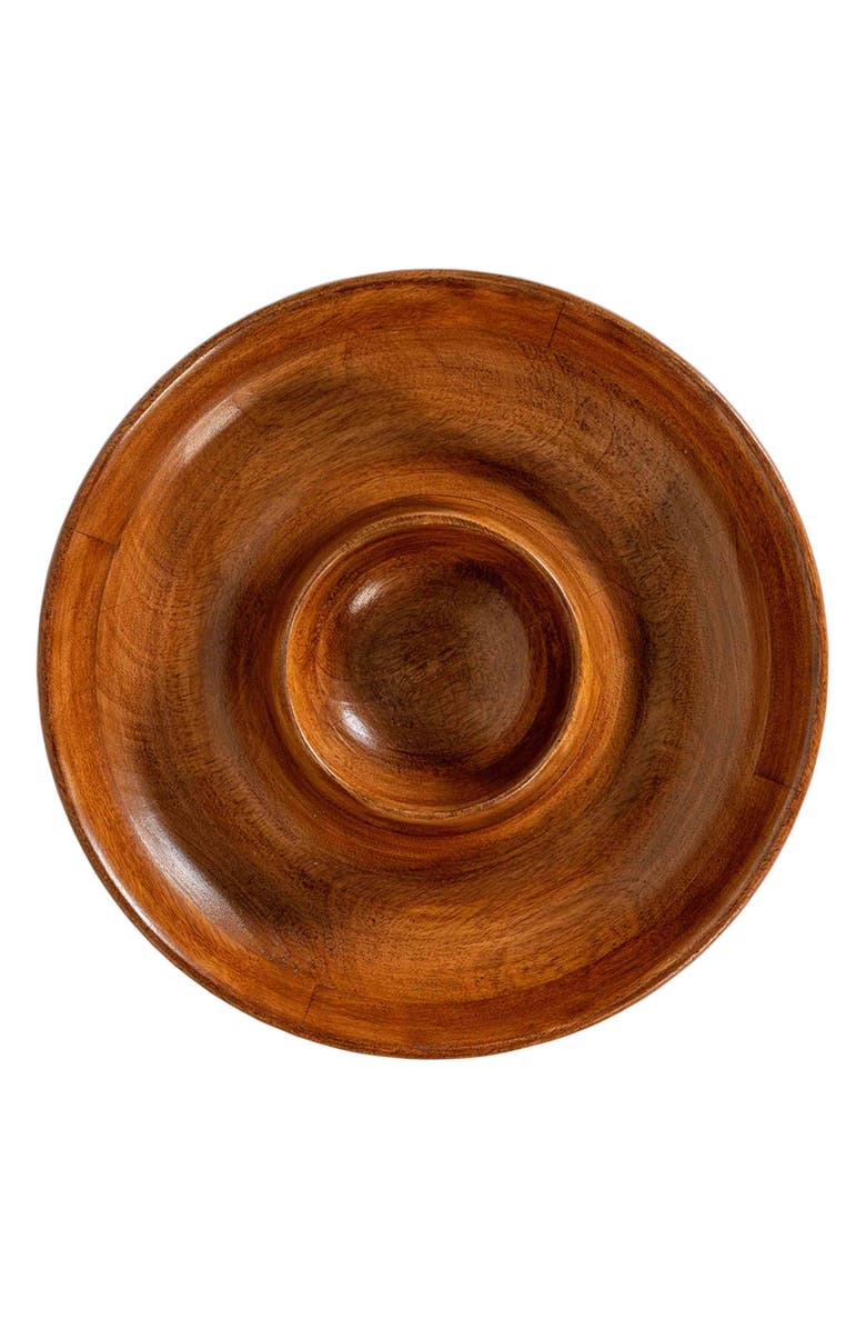 Juliska Bilbao Wood Chip & Dip Server, Main, color, Brown