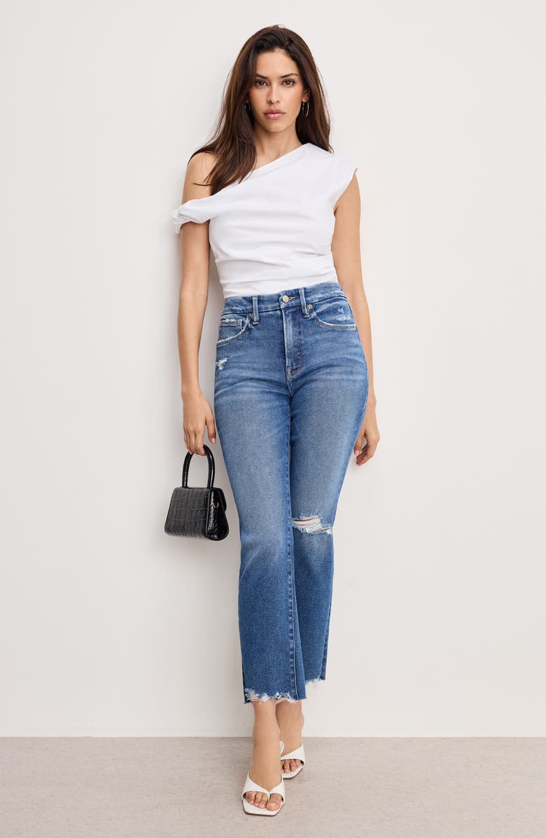 Good American Good Legs Straight Leg Jeans, Alternate, color, Indigo943