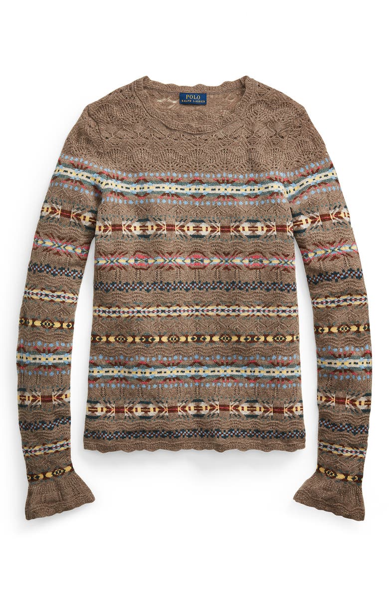 Polo Ralph Lauren Fair Isle Wool & Cashmere Sweater, Alternate, color,