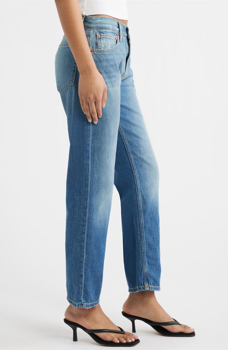 Re/Done The Blondie High Waist Crop Straight Leg, Alternate, color, Mendoindigo