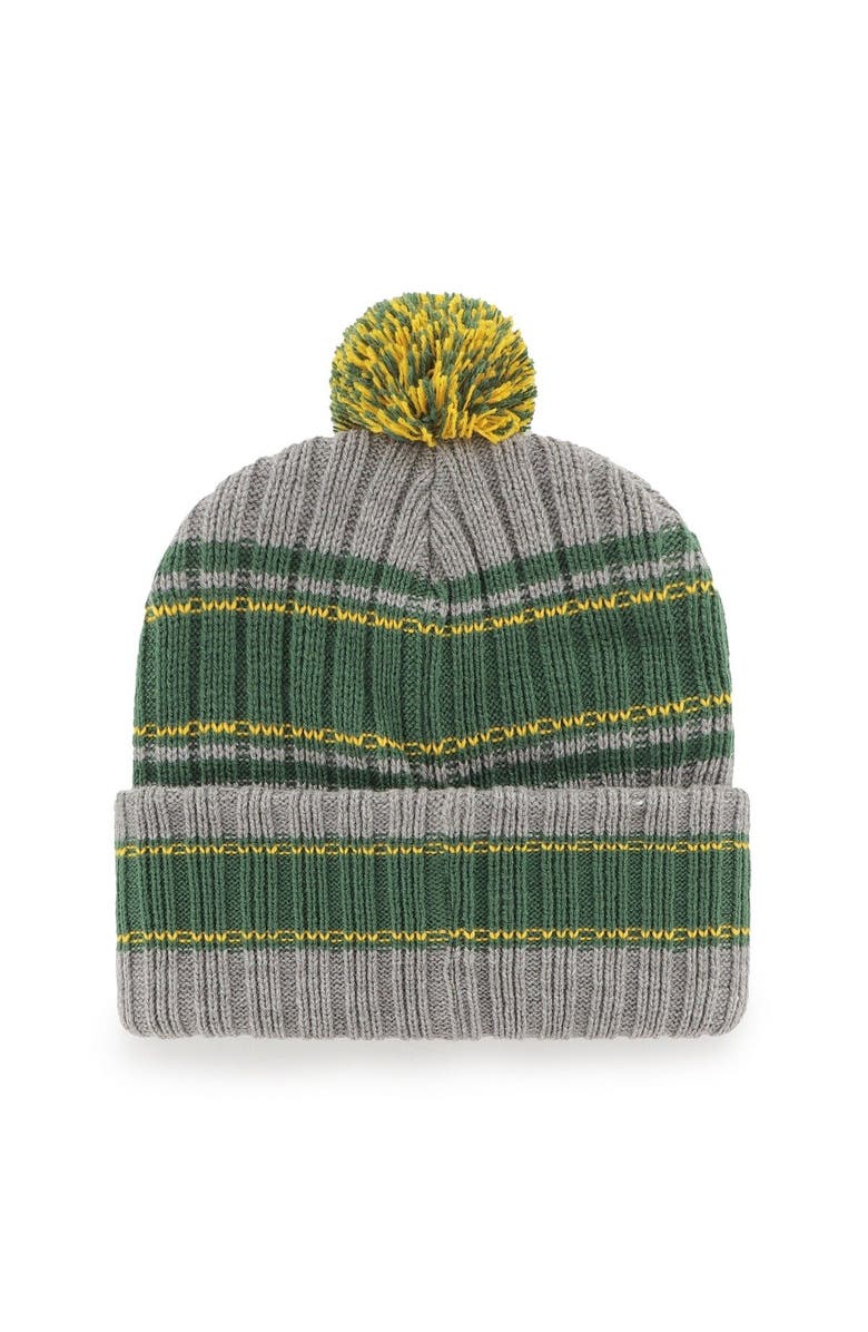 '47 Men's '47  Graphite Green Bay Packers Rexford Cuffed Knit Hat with Pom, Alternate, color, Graphite
