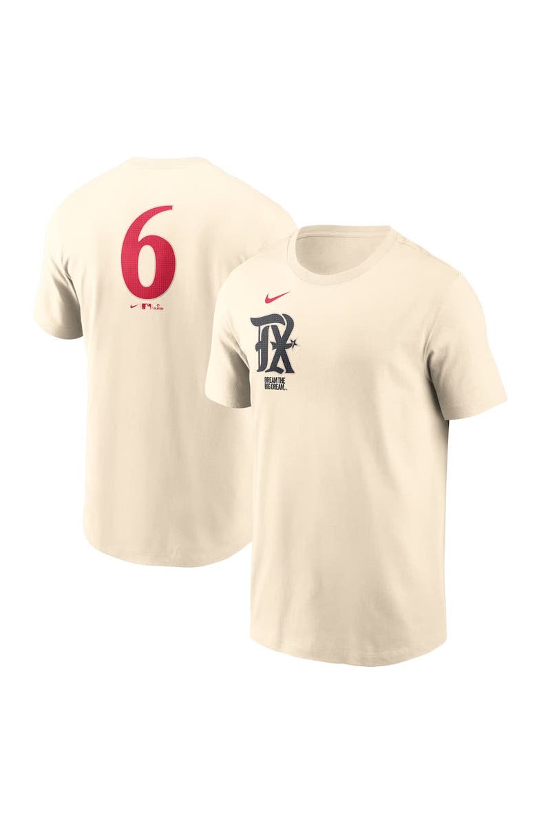 Nike Men's Nike Josh Jung Natural Texas Rangers 2025 City Connect Fuse Name & Number T-Shirt, Main, color, Natural
