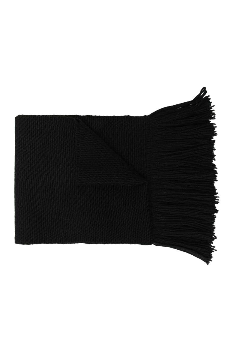 Solid Fringe Scarf, Alternate, color, Black