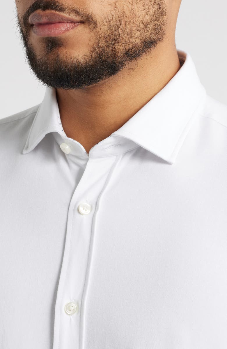 BOSS Roan Stretch Cotton Button-Up Shirt, Alternate, color, White