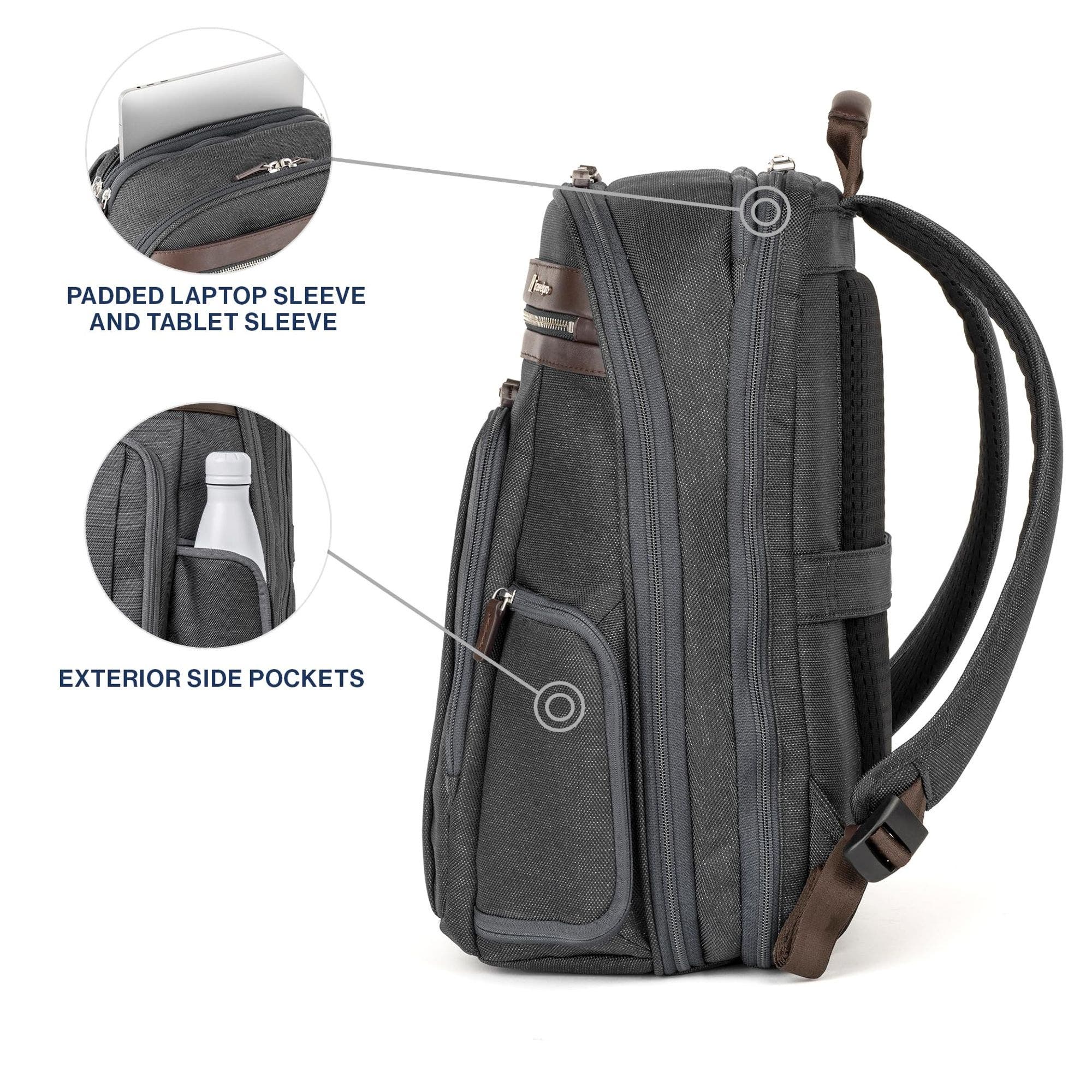 Platinum Elite Laptop Travel Backpack, Alternate, color, Vintage Grey