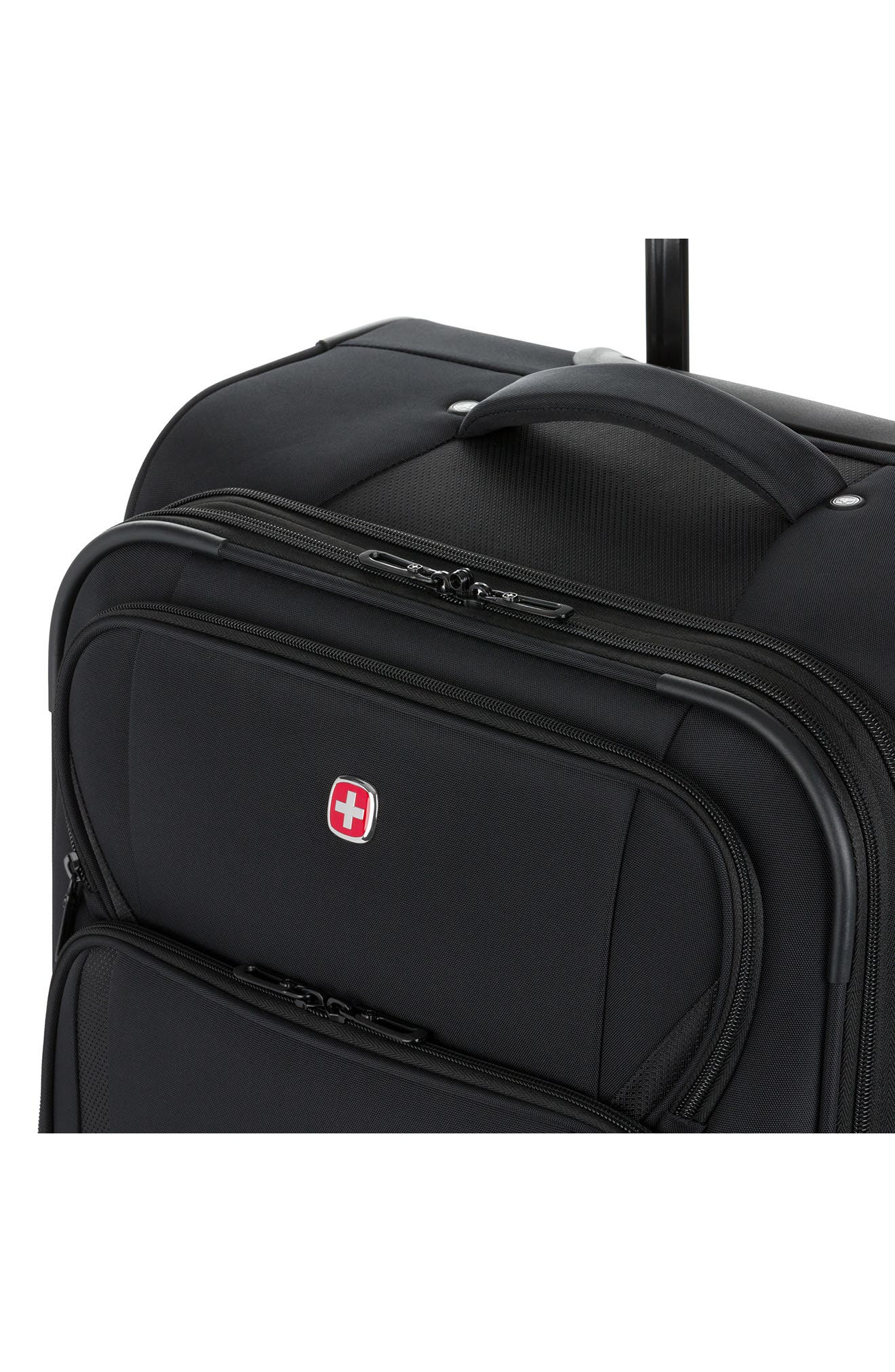 SWISSGEAR 24-Inch Softside Spinner Luggage, Alternate, color, Black