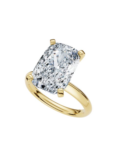 5Ct Cushion Solitaire Diamond Engagement Ring Lab Grown