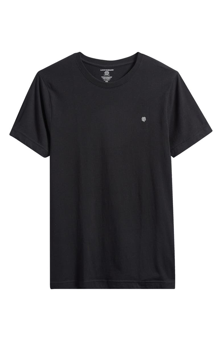 Lucky Brand Stretch Cotton Pajama T-Shirt, Main, color, Jet Black