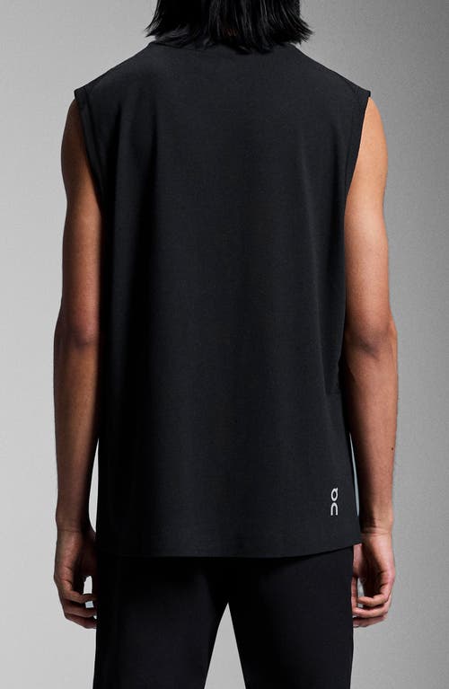 On Logo-print Recycled-shell Tank Top In Black