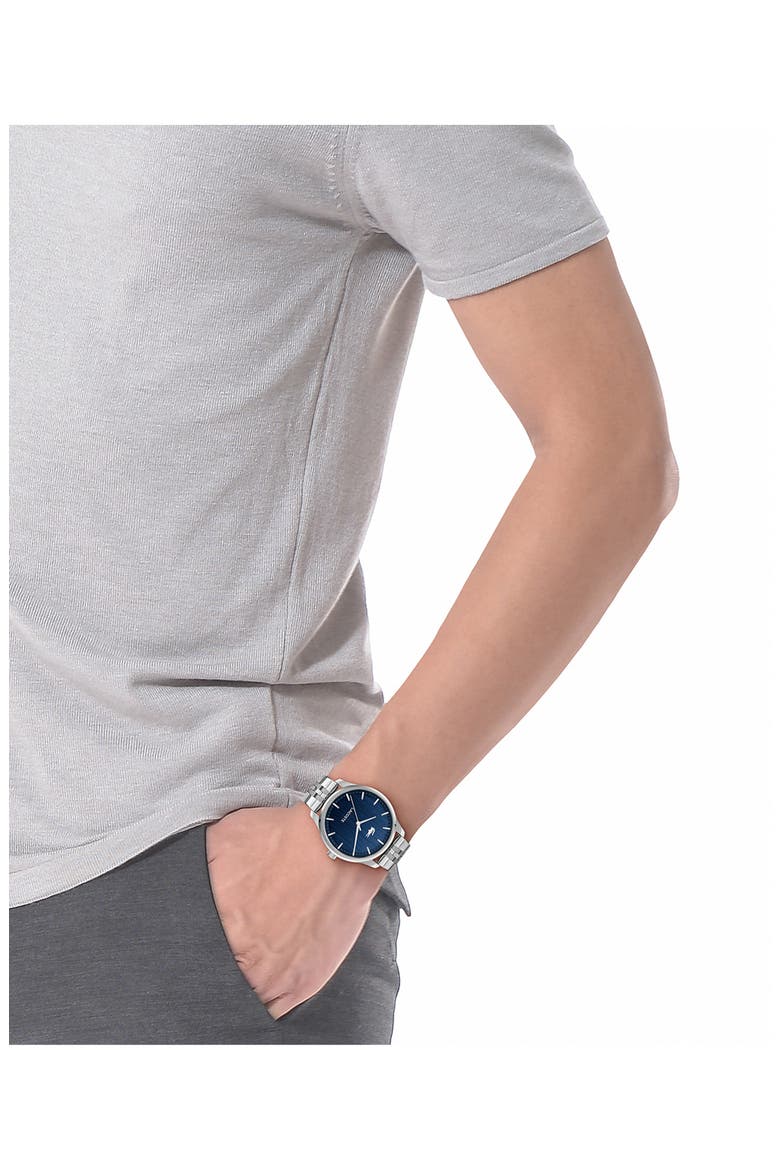 Lisbon Bracelet Watch, 43mm, Alternate, color, SILVER