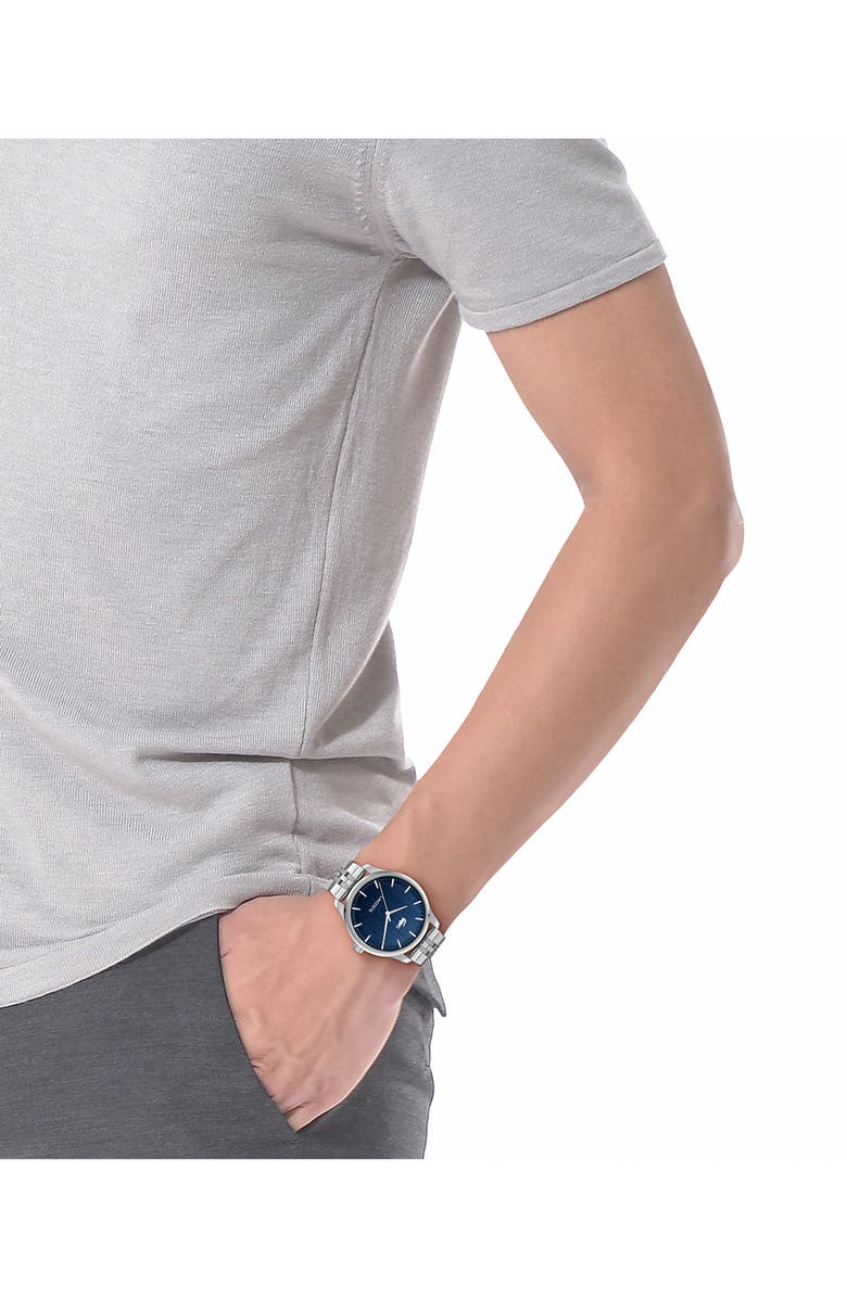 Lacoste Lisbon Bracelet Watch, 43mm, Alternate, color, Silver