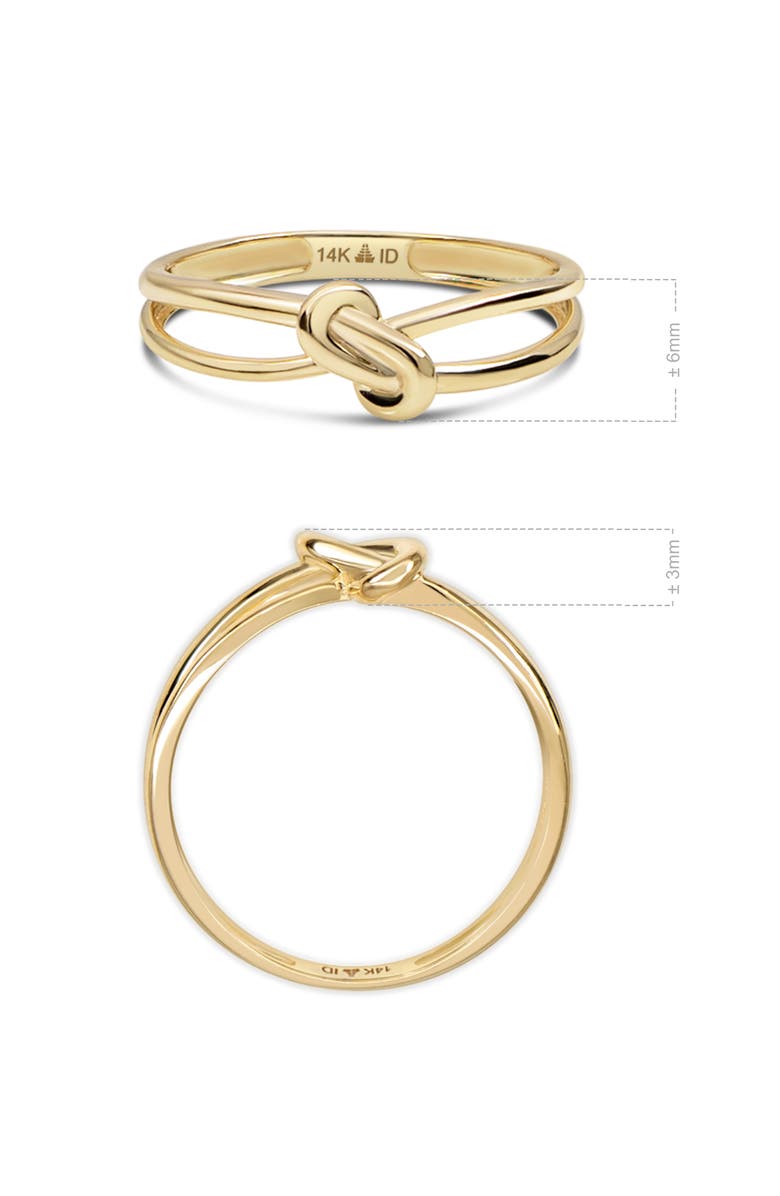 DEVATA Love Knot Statement Ring in 14K Gold, Alternate, color, Yellow Gold