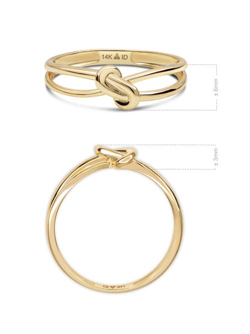 Devata Love Knot Statement Ring In Gold