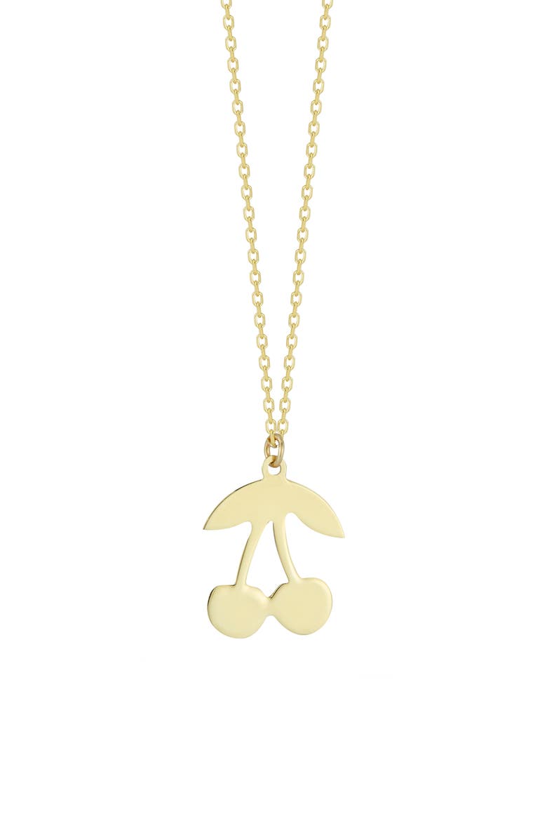 Cherry Pendant Necklace, Main, color, GOLD