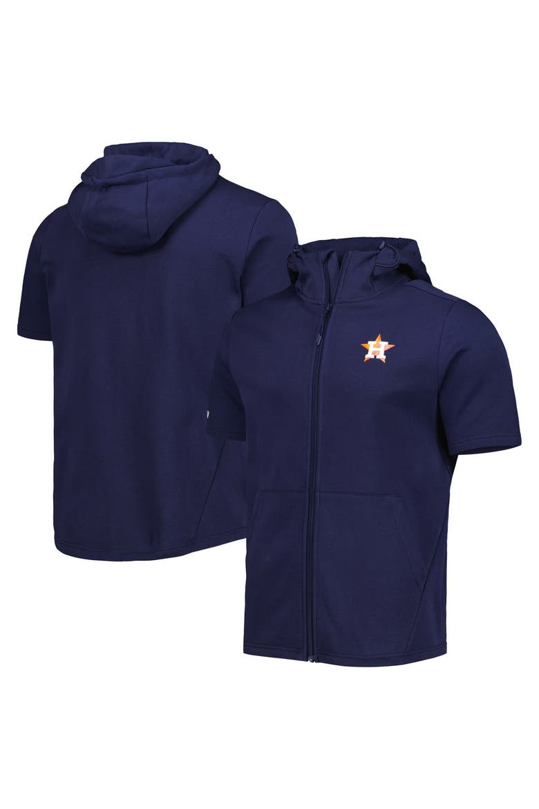 Men's Levelwear Navy Houston Astros Recruit Full-Zip Short Sleeve Hoodie, Main, color, Navy