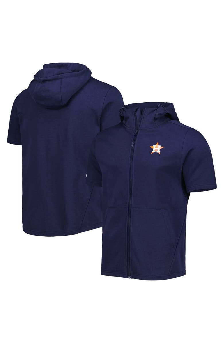 LEVELWEAR Men's Levelwear Navy Houston Astros Recruit Full-Zip Short Sleeve Hoodie, Main, color, Navy