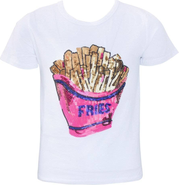 Lola + The Boys French Fries Sequin T-Shirt