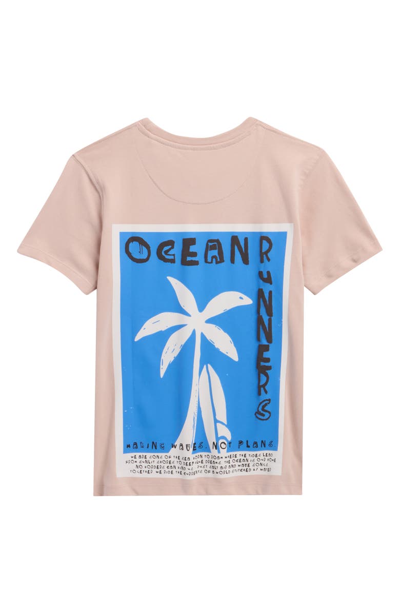 DENIM AND FLOWER Kids' Ocean Runners Graphic T-Shirt, Alternate, color, Rose