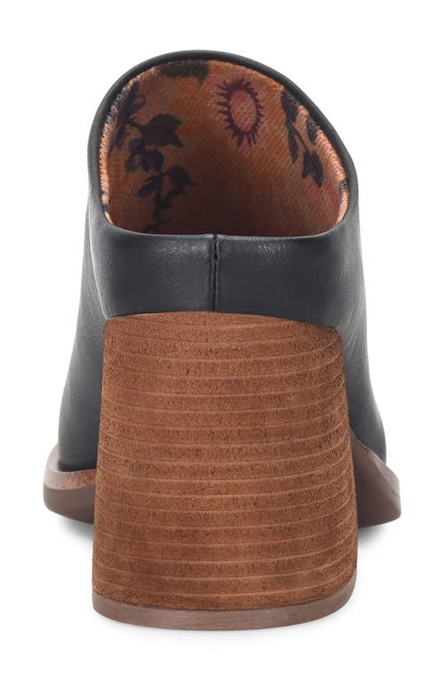 Korks Savi Block Heel Mule In Black