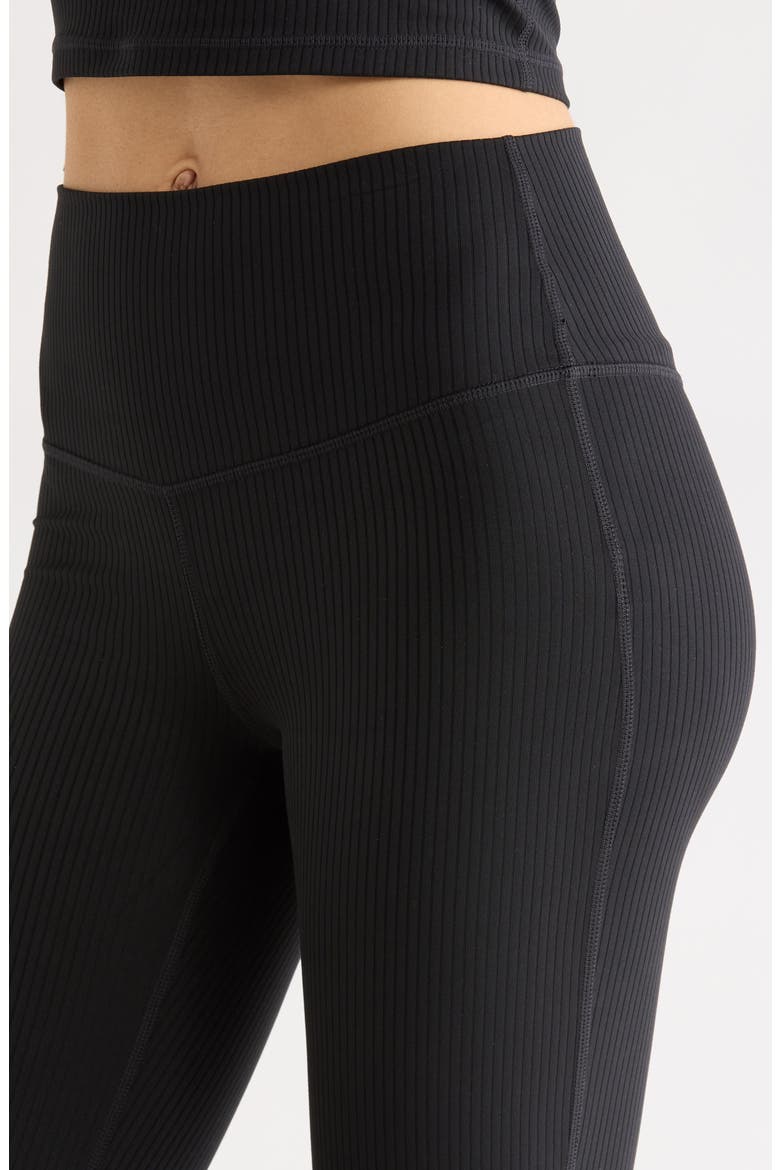 Thrive Rib Bootcut Pants, Alternate, color, BLACK