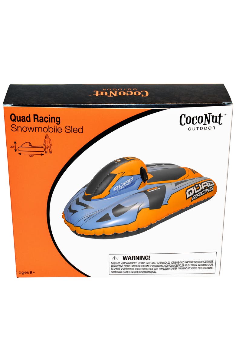 Coconut Outdoor Quad Racing Snowmobile Sled, 50X20 Inches, 8+, Alternate, color, Multicolored