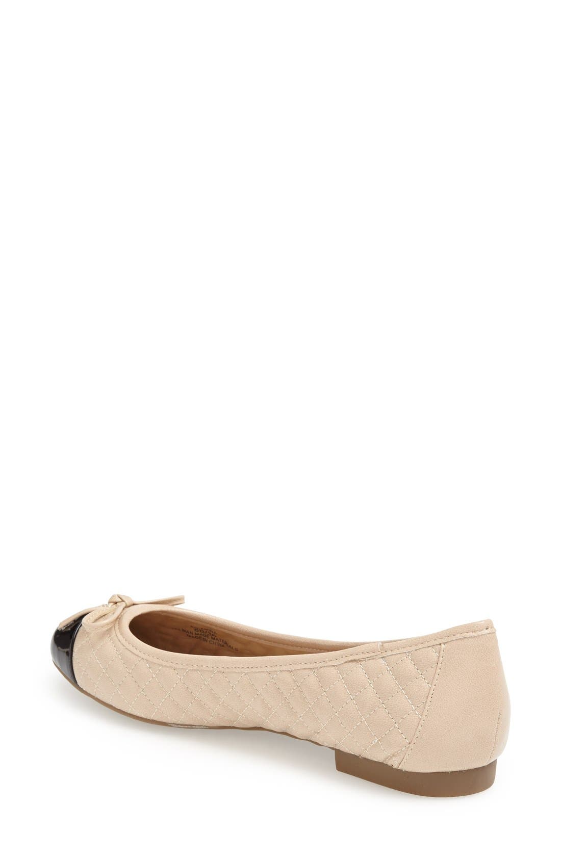'Amina' Flat, Alternate, color, CUBAN SAND/  BLACK