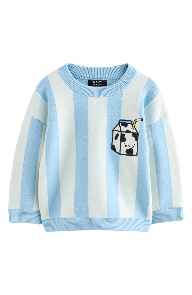 NEXT Kids' Vertical Stripe Sweater, Main, color, Blue