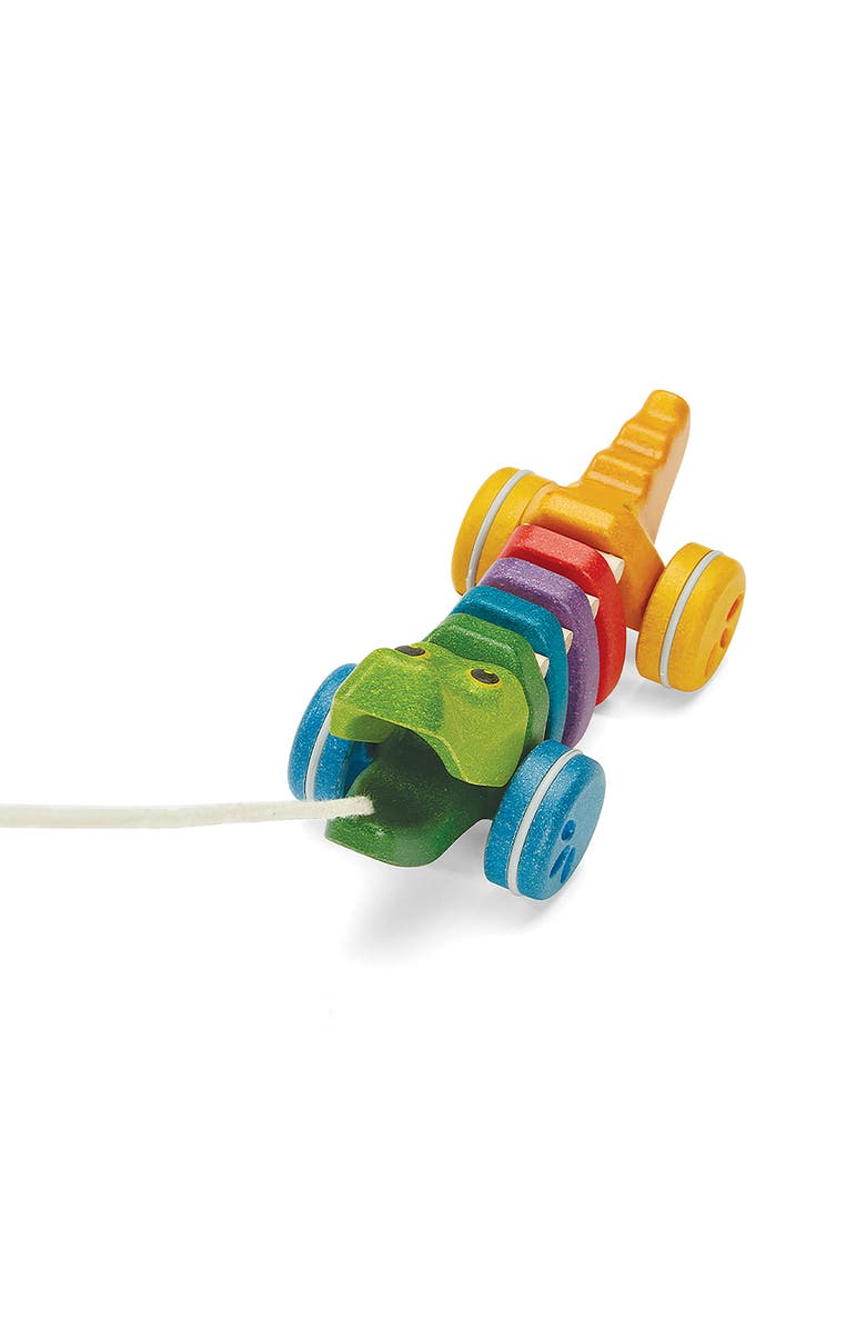 PlanToys<sup>®</sup> Rainbow Alligator Pull Toy, Alternate, color, Assorted