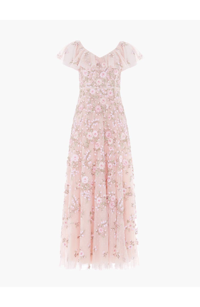 Needle & Thread Eden Rose V-Neck Ankle Gown, Alternate, color, Opal/Multi