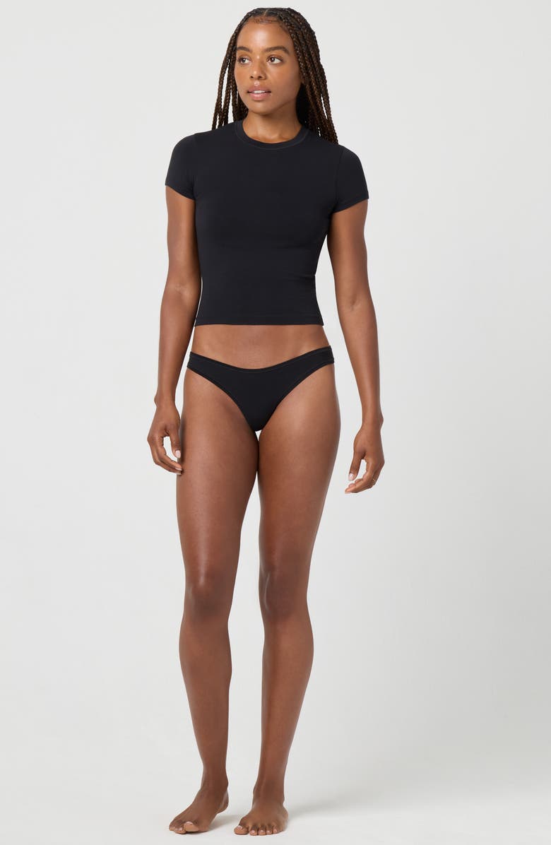 Florence by Mills Cotton Blend Thong, Alternate, color, Black