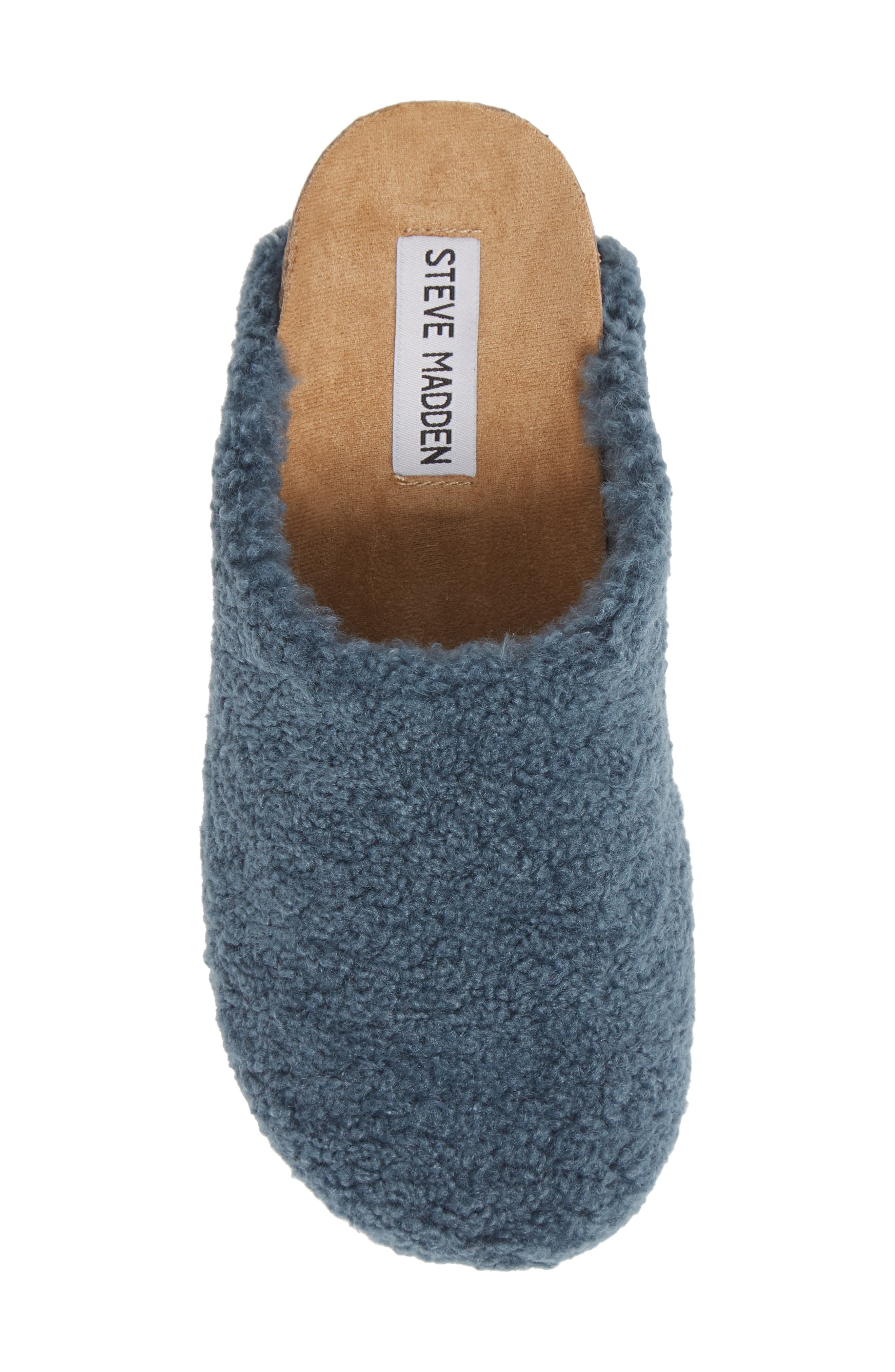 Vesa Faux Shearling Clog, Alternate, color, BLUE