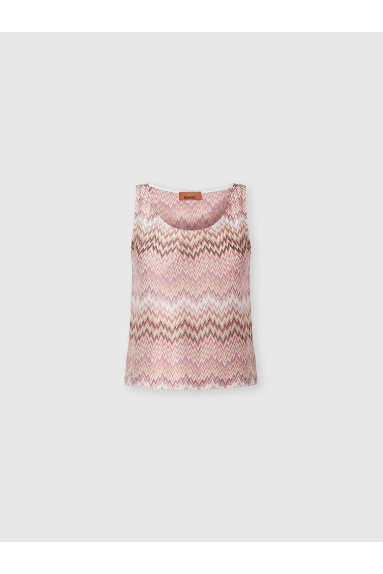 Sleeveless Viscose Top With Snake Motif, Main, color, Pink & Multicoloured