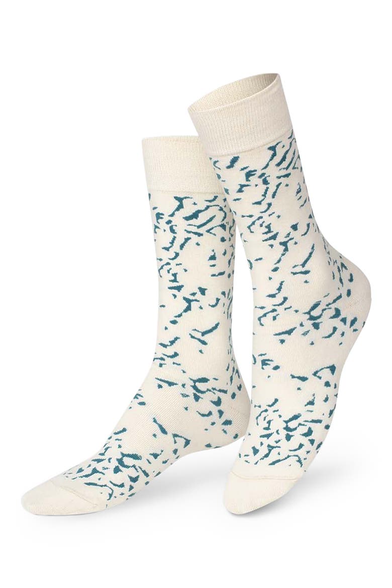 Blue Cheese 3D Crew Socks, Main, color, BLUE CHEESE